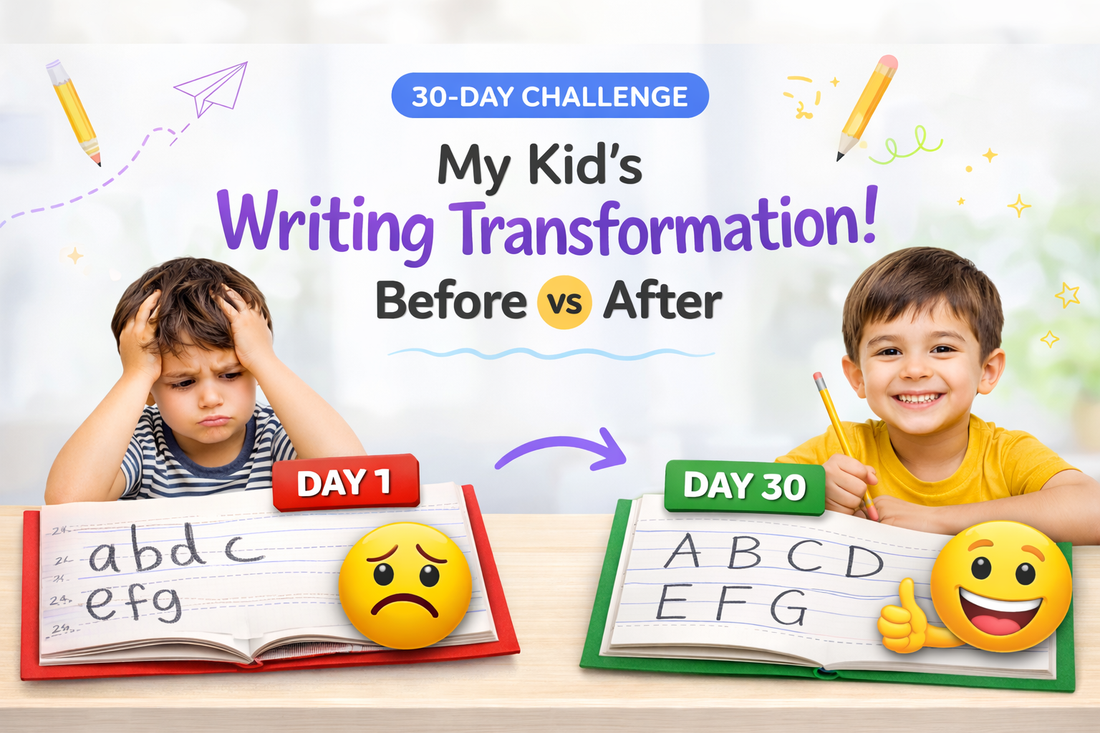 👉 30 Days Challenge: My Kid’s Writing Transformation (Before vs After)