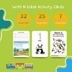 My First Number Write & Erase Activity Cards | 32 Reusable Flashcards, Pen, Exercise Book & Certificate | Early Learning Numbers Activity Kit for Kids