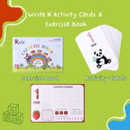 My First Number Write & Erase Activity Cards | 32 Reusable Flashcards, Pen, Exercise Book & Certificate | Early Learning Numbers Activity Kit for Kids