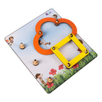 Alphanumeric Wooden Puzzle Board Montessori Learning Toy Letters Numbers Shapes Multicolor 28 Pieces for Toddlers Age 2 to 5 Years