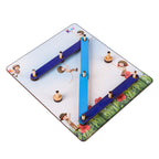 Alphanumeric Wooden Puzzle Board Montessori Learning Toy Letters Numbers Shapes Multicolor 28 Pieces for Toddlers Age 2 to 5 Years