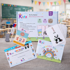 3 letter puzzle and number flash card combo