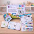 3 letter puzzle and number flash card combo