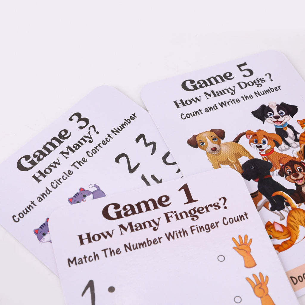 My First Number Write & Erase Activity Cards | 32 Reusable Flashcards, Pen, Exercise Book & Certificate | Early Learning Numbers Activity Kit for Kids