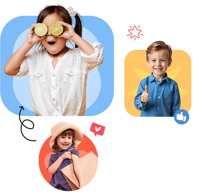 Kids playing and learning